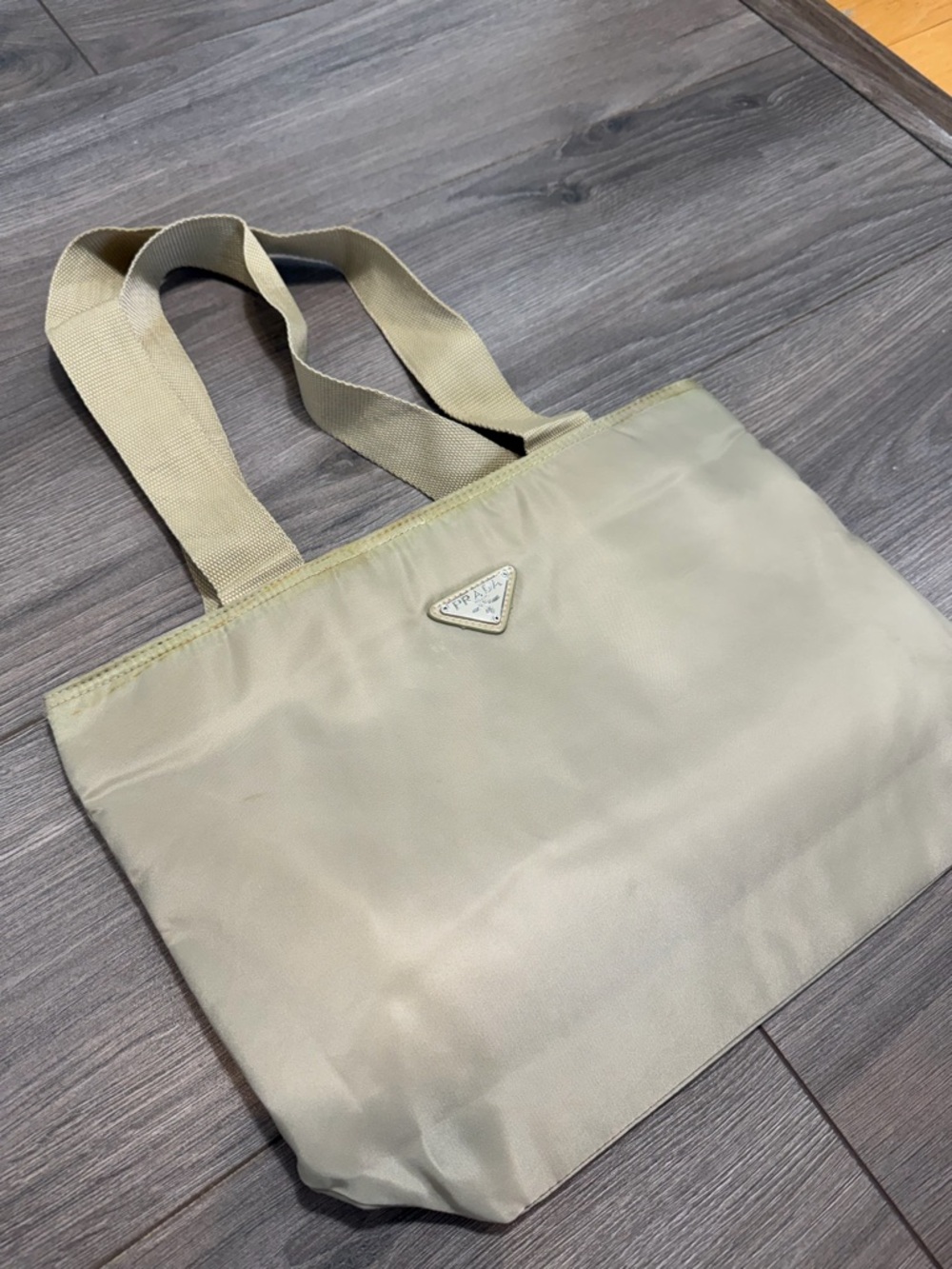 Prada Light Olive Nylon Shoulder Bag